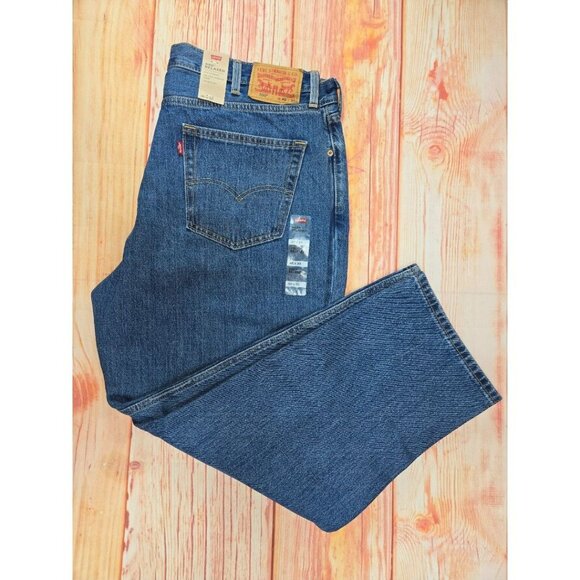Levis Mens 550 Relaxed Fit Jeans 40x30 Tapered Leg Cotton Blue - Picture 3 of 10